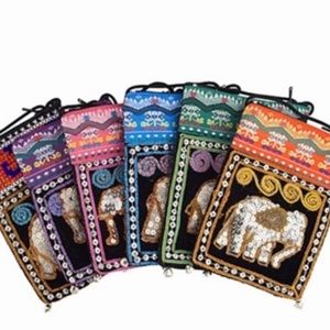 Sequin Elephant Purse W/ Bells & Strap